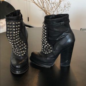 Studded ankle boots